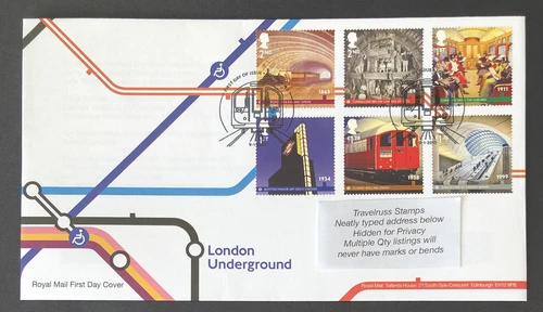 GB 2013 FDC LONDON UNDERGROUND SET WITH LONDON W2 SHS PMK