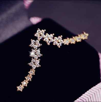 Buy Quality Timeless Snowflake Diamond Stud Earrings In 14k Rose Gold - Foto 9
