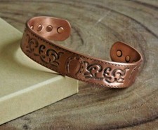 Copper Magnetic Bracelet - Arthritis Pain Therapy Energy Cuff - Luck Horseshoe