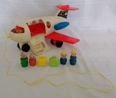 Vintage Fisher Price Little People Jumbo Jet RARE Version no gas tank -  FPB009