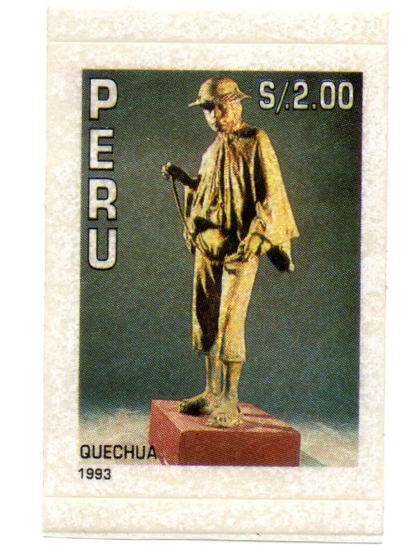 Ethnic Groups Statues by F. Lettersten, self adhesive, Perú 1993, accept offers