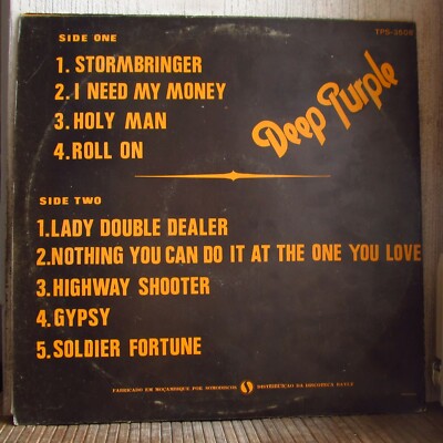 Deep Purple ‎– Stormbringer - MOSAMBIQUE - EXTRA RARE! | eBay