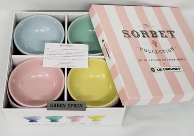Le Creuset Ice cream Cup Sorbet Collection 250ml Matt pastel Set of  unopened