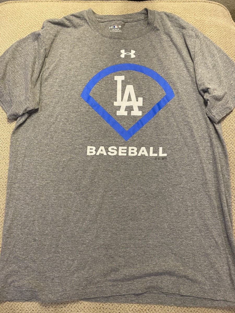 Mens Under Armour Gray Los Angeles Dodgers Baseball Large