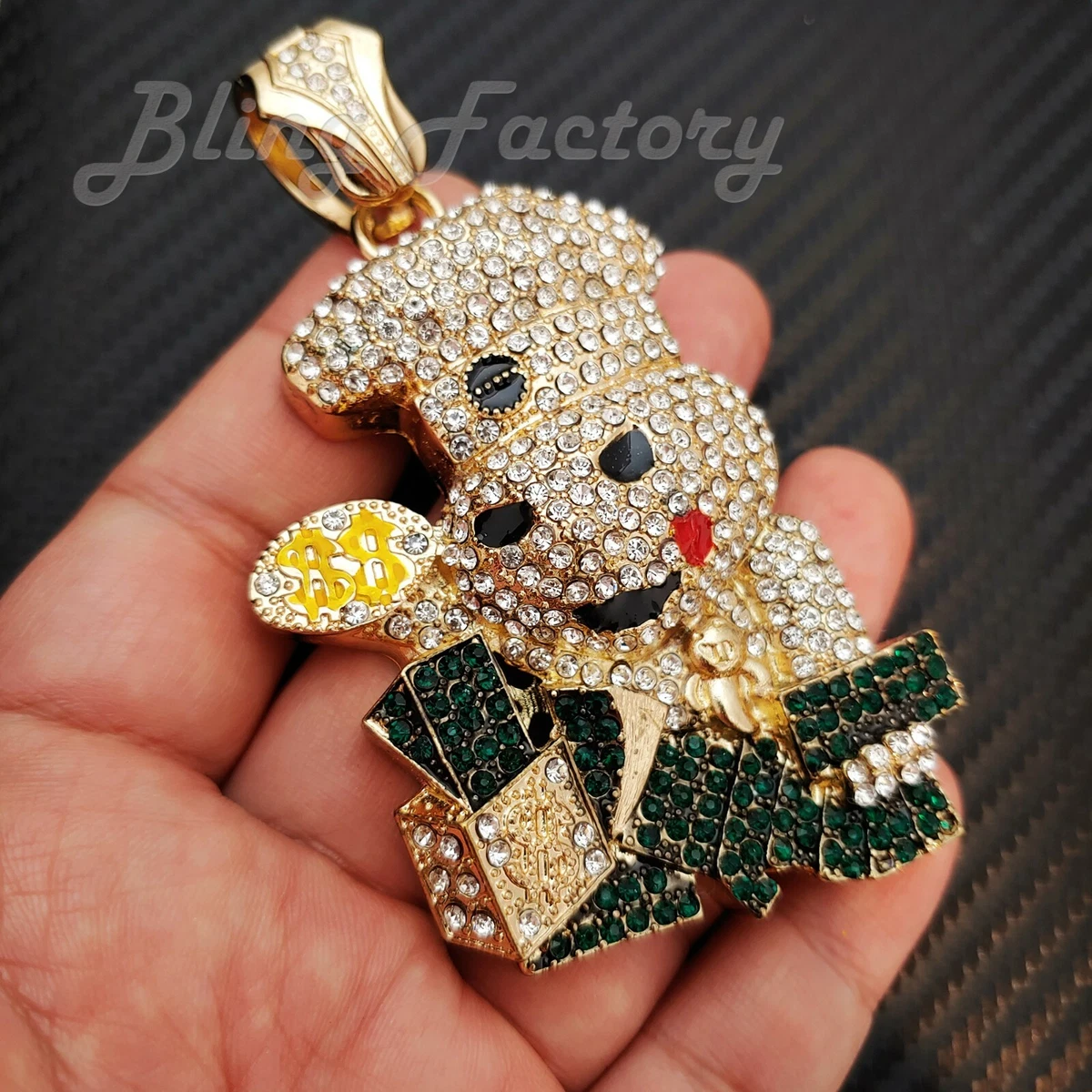 Lab diamond hip hop pendant deals