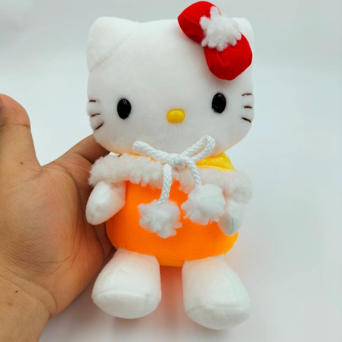 Sanrio C240 Hello Kitty Orange Winter EIKOH Plush 7