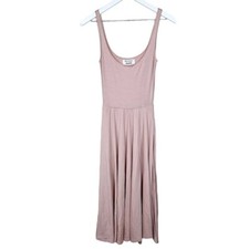 Reformation Womens Mary Tencel Midi Fit & Flare Tank Dress Blush Pink Pockets