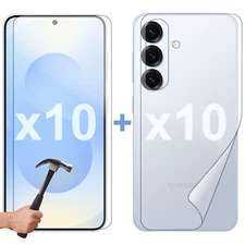 10Set Tempered Glass Screen Protector for Samsung Galaxy S25 Front and Film Back
