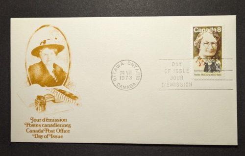 Canada 1973 1er jour d'émission 8c timbre Nellie McClung 1873-1951 - Photo 1 sur 1