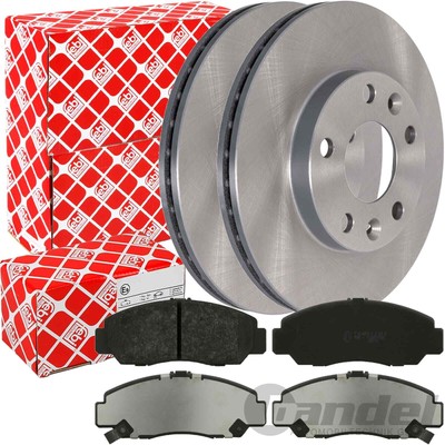 FEBI BREMSSCHEIBEN 282mm + BELÄGE VORNE für HONDA FR-V BE Bj. 2005 - 2009