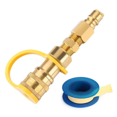 Kit de desconexión rápida de manguera de gas propano LP accesorios de conexión rápida de gas natural de 3/8" - Imagen 5 de 9