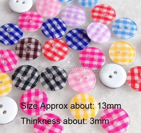100 Pcs Mixed Color Round Resin Button For Sewing Scrapbook Buttons erk845 - Image 2 of 4