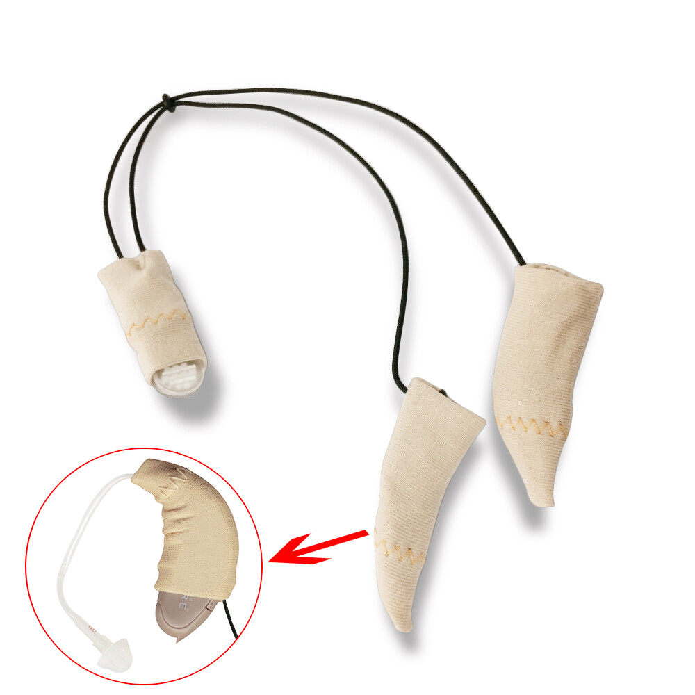 Hearing Aid Clip Cotton Protective Cover Coded Protector Sweatband with