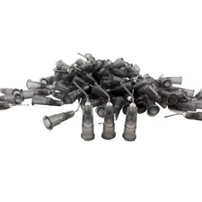 100Pcs Dental Pre-Bent Applicator Tips Needles Grey Composite Syringe 22Ga