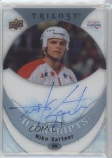 2015-16 Upper Deck Trilogy Ice Scripts Mike Gartner #IS-MG Auto HOF pb8