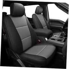 Seat Covers for Ford F150 XL XLT: 2015-2024 2025 Full Set Black Grey
