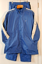 Vintage Y2K NIKE Windbreaker Tracksuit Navy Blue Mens's Large 2pc Set RUNS BIG 