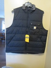 NWT MEN'S X-LARGE XL CARHARTT LOOSE FIT MONTANA SHERPA LINED PUFF INSULATED VEST
