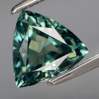 1 96Ct.Gemma Preziosa Blu Verde Zaffiro Normale Riscaldato Australia Trilliant 7 3mm.