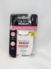 Johnson Johnson Reach Gentle Gum Care Fluoride Mint Woven Floss 50 Yd