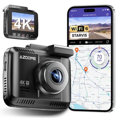 AZDOME 4K/2160P Dashcam WiFi 6 GPS Kamera Auto DVR Recorder 24H Parkmodus ADAS