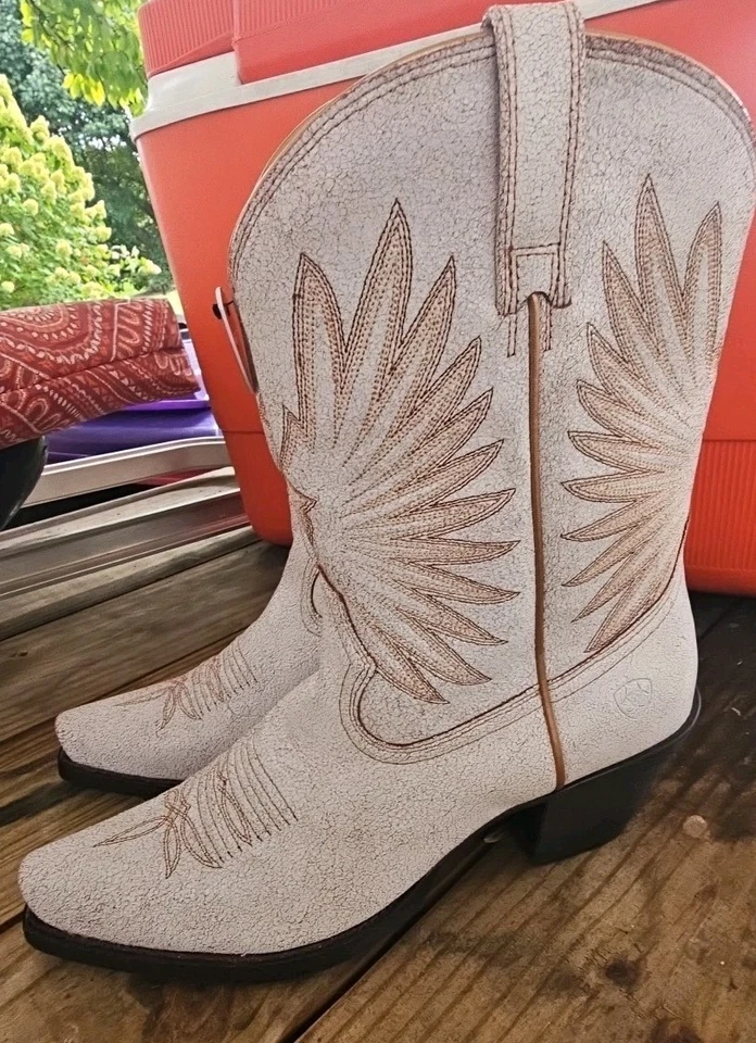 BOTA ARIAT GOLDIE ENVEJECIDA PÚRPURA/MARRÓN MUJER ESTILO 10033887 TALLA 8,5 CUERO  Foto 4 de 4