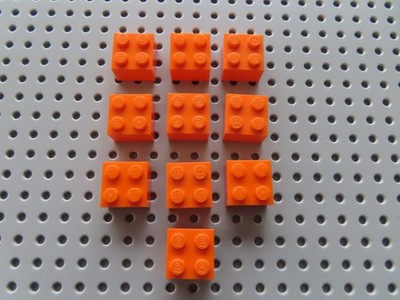 Lego 10 x Stein Baustein Basic 3003  2x2 orange