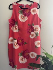 Alyx Floral Print Knee Length Sheath Dress Size 18