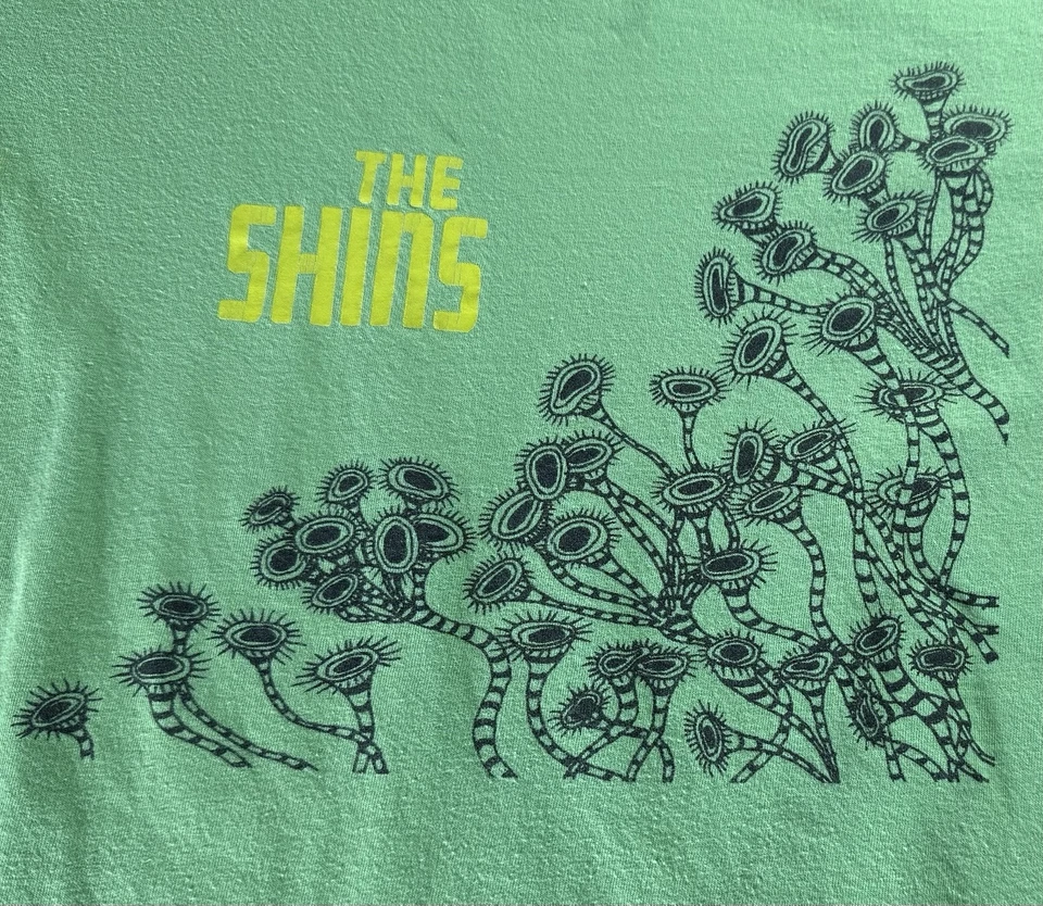 Camiseta De Colección Años 00 The Shins Tour Para Mujer M Verde Manga Corta Chutes Demasiado Estrecha Foto 2 de 4