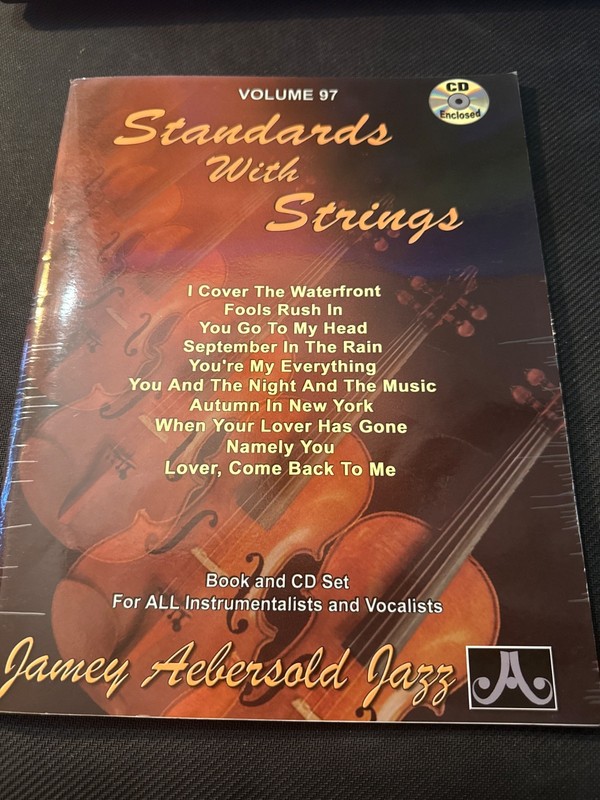 Jamey Aebersold Vol. 97 Standards with Strings Play-A-Long Music Book & CD