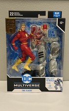 McFarlane DC Multiverse Flashpoint The Flash Gold Label w  Cyborg BAF NIB