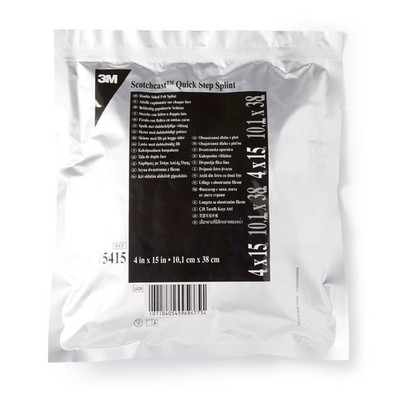 3M Scotchcast Quick Step Double Sided Felt Padded Precut Splint 4 x 15'' White