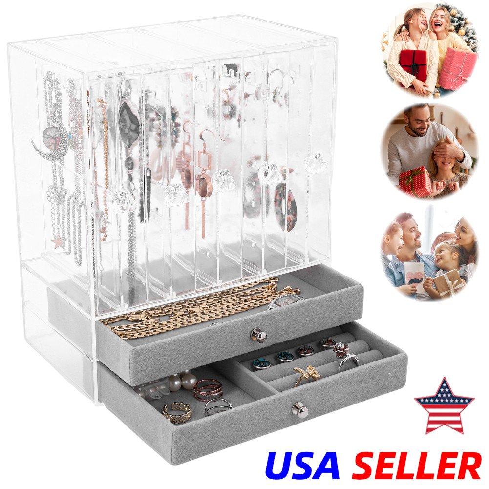 Earring Display Rack with Drawer for Hair Ties Bangles Brace