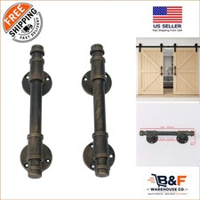 Elegant Oil Rubbed Bronze Barn Door Handle - 12-Inch Stylish Addition for Homes