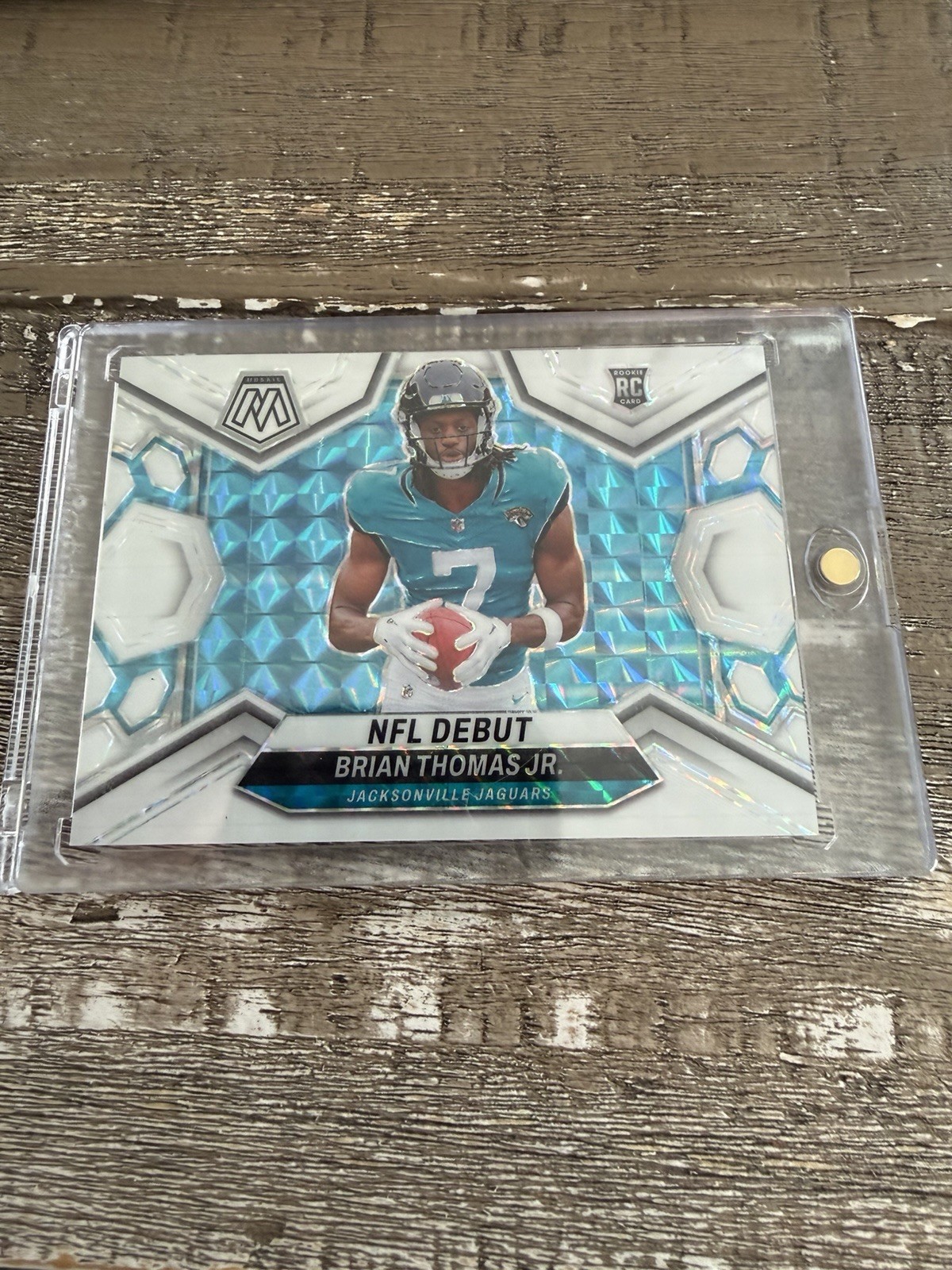 2024 Panini Mosaic NFL Debut Brian Thomas Jr. White Mosaic Prizm /25