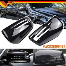 2x Set Spiegelkappe Abdeckung Geh&auml;use F&uuml;r Mercedes W204 W212 Gl&auml;nzend Schwarz