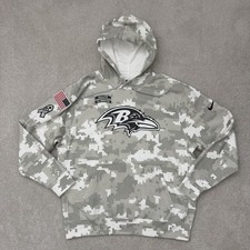 Nike Baltimore Ravens 2024 Salute to Service Arctic Camo Hoodie Men  s Large NFL