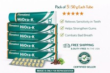 Himalaya HiOra-K Toothpaste Herbal Gum Care Oral Hygiene 50g x5 Pack free ship