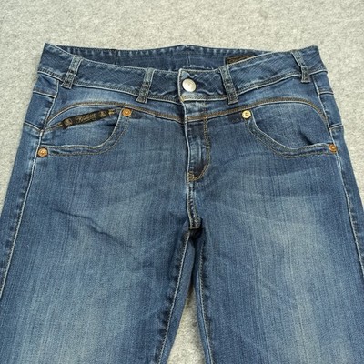 Herrlicher Womens Slim Jeans 30/32 Blue Skinny Pearl-Slim 5692 Stretch Mid 30x32