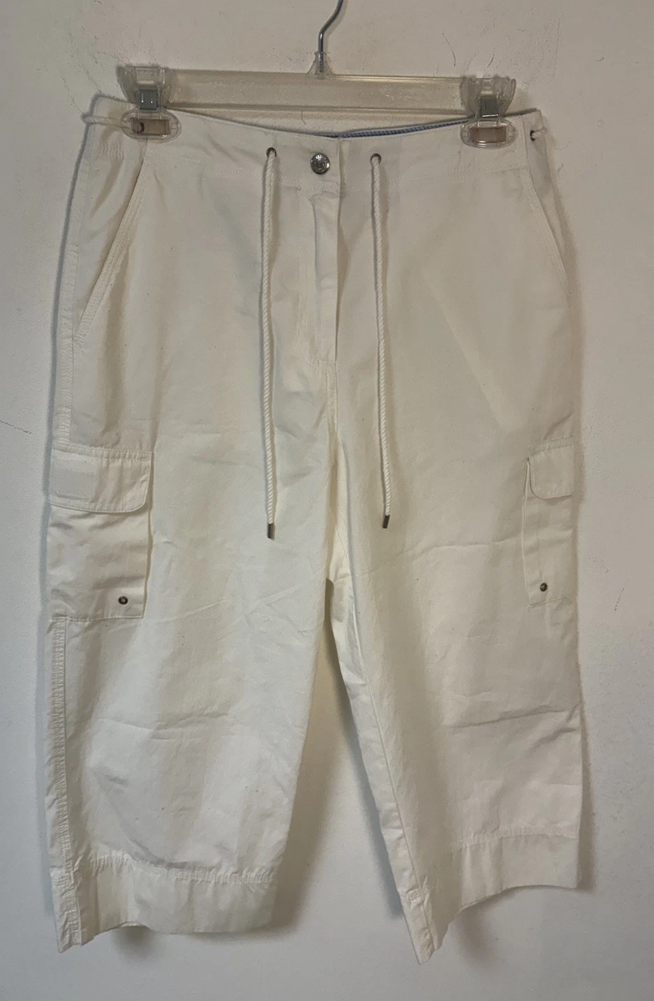 Lauren Ralph Lauren Womens Active White Cargo Capri Pants 4P NWT