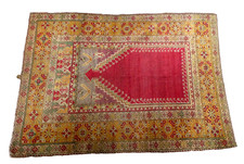 Turkish Cappadocia Islamic Prayer Rug, Antique, 52&rdquo; &times; 72.75&rdquo;