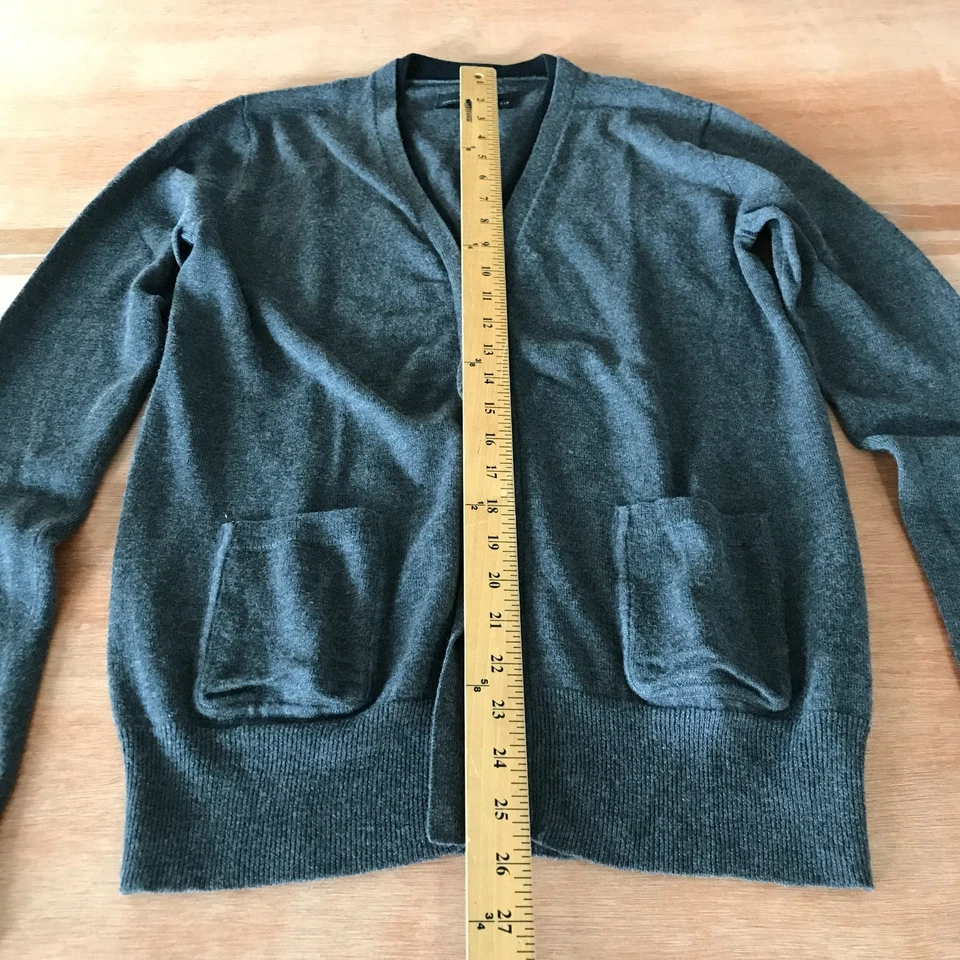 Cárdigan Club Monaco Mujer S Negro Bolsillo Abotonado Lana Seda Cachemira Cuello en V Foto 4 de 4