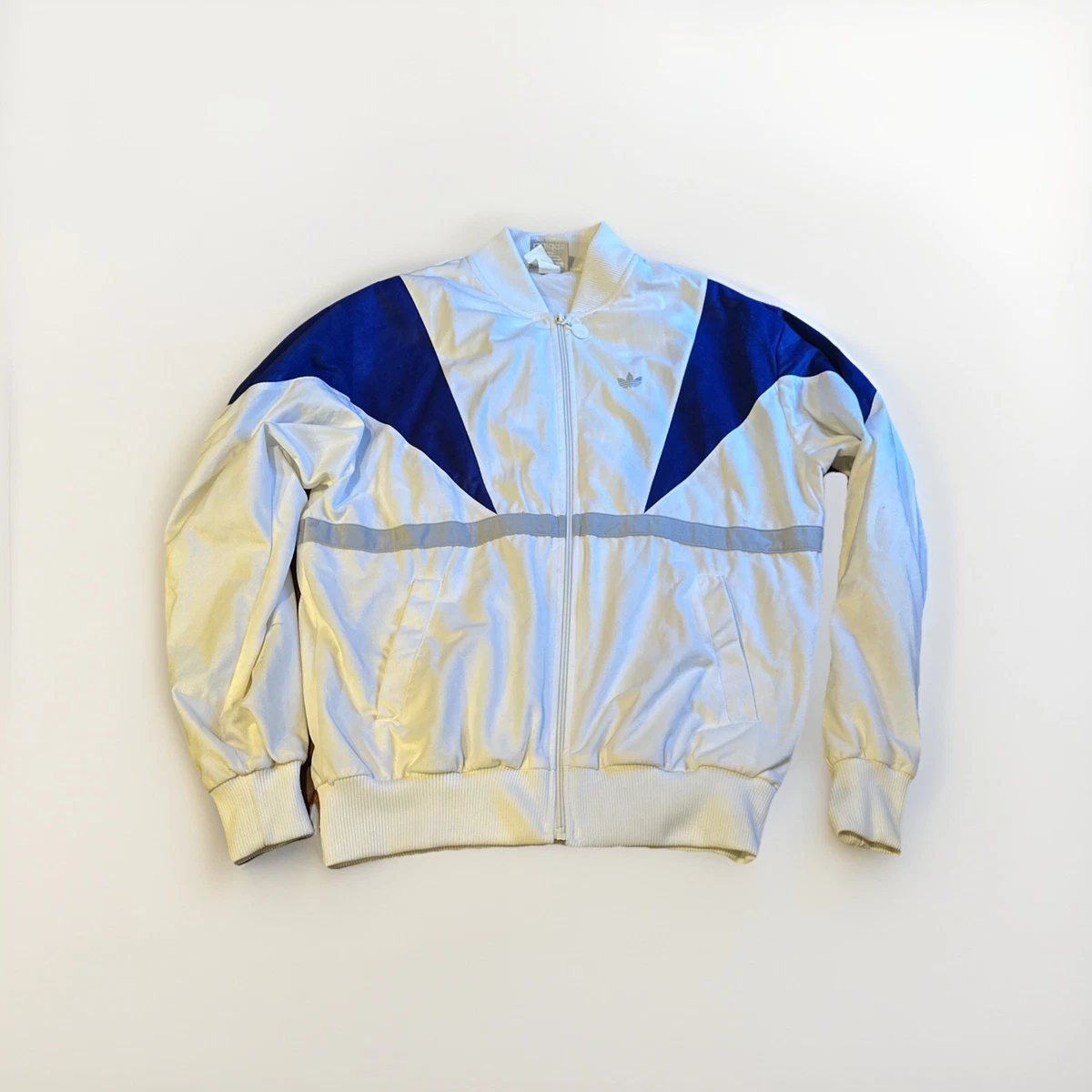 Vintage S YB Velour Jacket White YXNGBRATZ Sean John Blue zip 