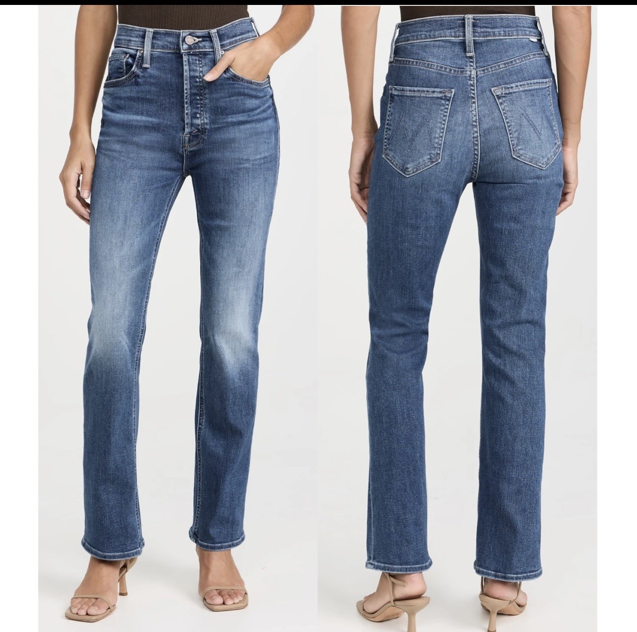 MOTHER The Tripper Flood Wash Jeans Sixth Sense  Botton Fly Size 28