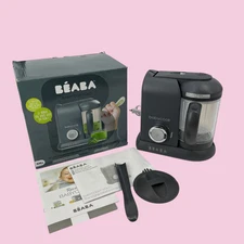 BEABA Babycook Solo 4-in-1 Baby Food Maker Steam Cooker Charcoal #NO5323 (TC)