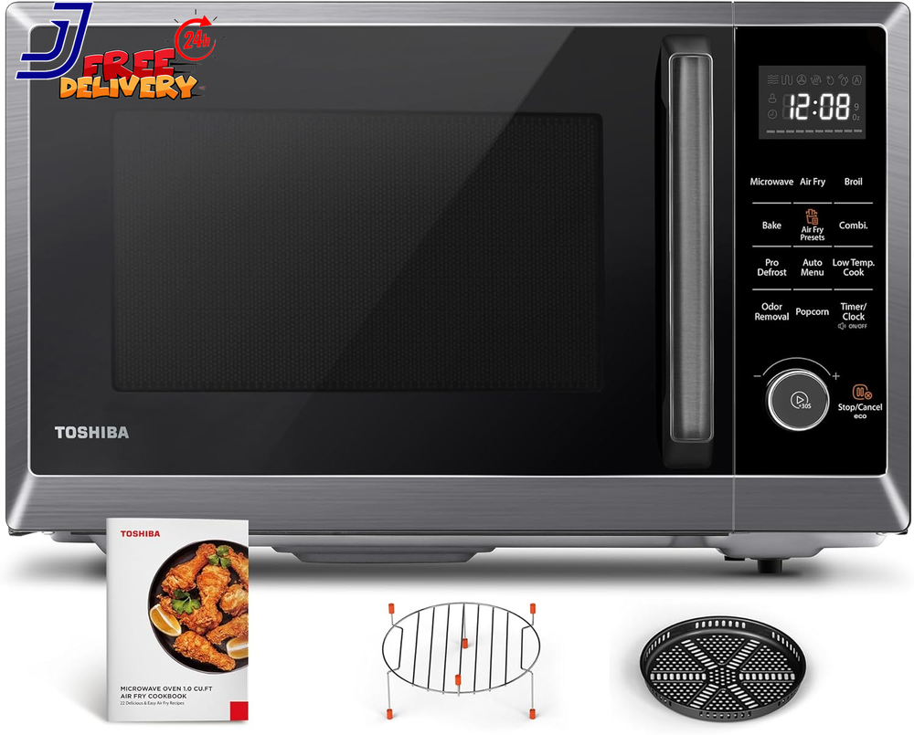 8-in-1 Air Fryer Combo Microwave Oven with Convection and Broil