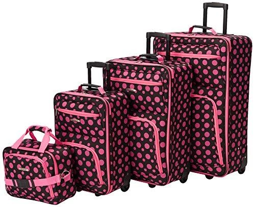 Rockland Fashion Softside Upright Luggage Set, Expandable, Black, 2-Piece  (14/19)