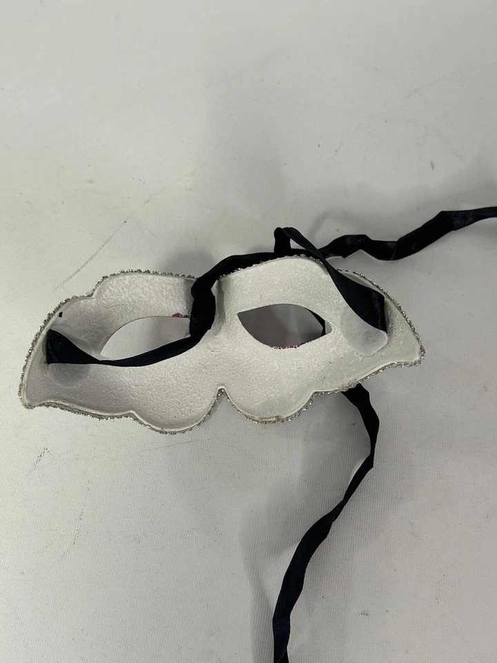 Hand Printed Venetian Mascarade Face Mask Made in Italy Venezia Maradi Gras - Image 3 of 4