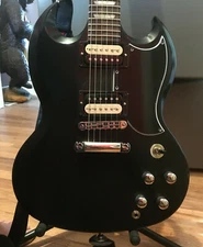 GaryG's Custom Pickguard for Gibson SGJ or 60's Tribute 5 Ply Black Made in USA 