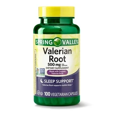 Spring Valley Valerian Root Capsules, 500 mg, 100 Count..+
